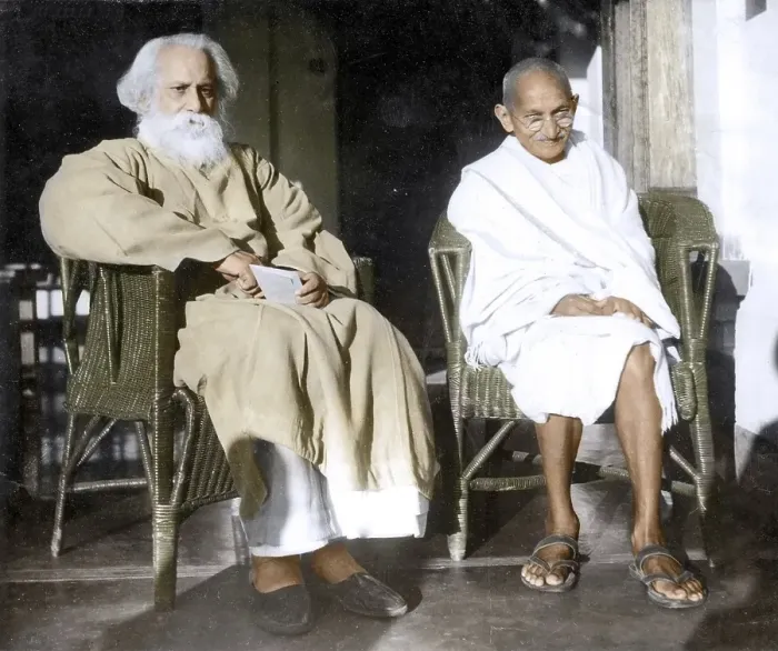 Framed Print : Mahatma Gandhi with Rabindranath Tagore, Santiniketan, West Bengal, India, Asia, February 18, 1940, Asia Framed Print : Mahatma Gandhi with Rabindranath Tagore, Santiniketan, West Bengal, India, Asia, February 18, 1940, Asia
