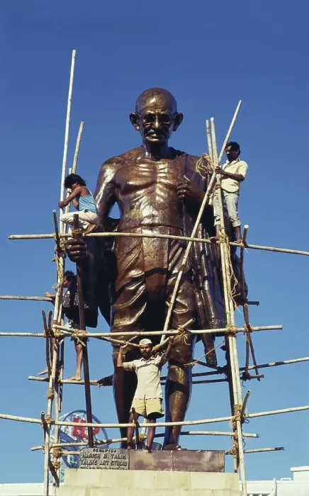 Framed Print : Mahatma Gandhi statue work in progress