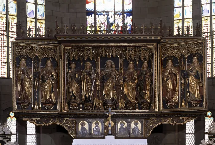 Framed Print : Main altar, St. Saint, Saint