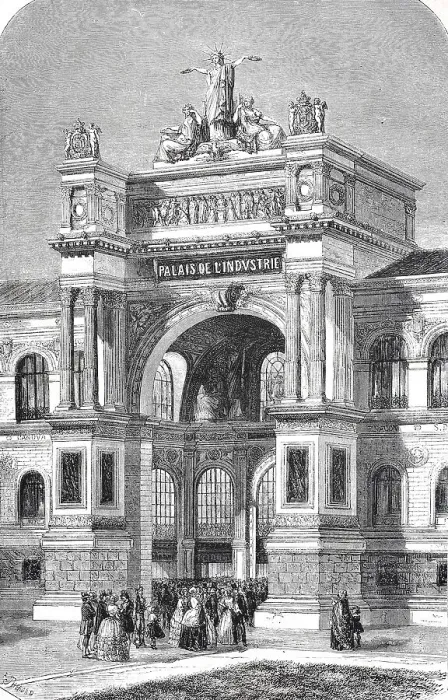 Framed Print : Main entrance to the Palace of Industry at the 1855 World Exhibition