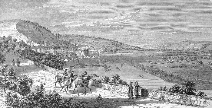 Framed Print : Main and the Oberzell Monastery near Wuerzburg