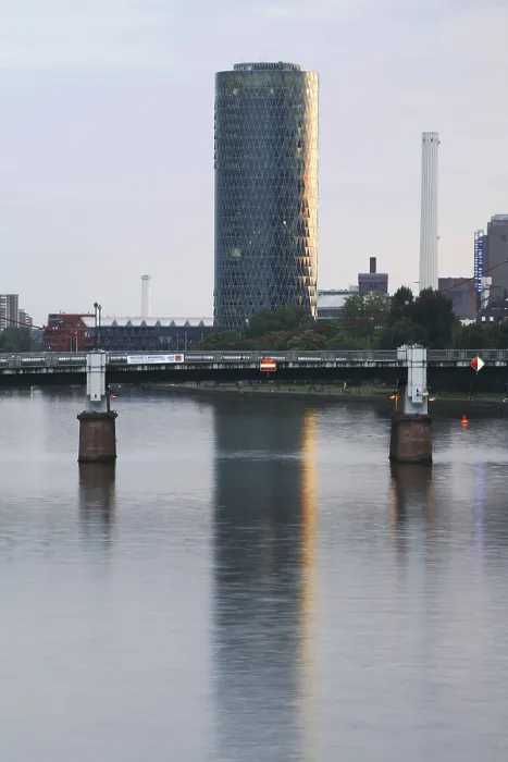 Framed Print : Main river in evening mood seen from the Eiserner Steg bridge