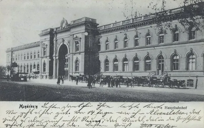 Framed Print : Main station in Magdeburg, Saxony-Anhalt