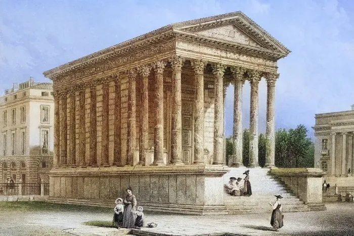 Framed Print : The Maison Carree, Nimes, France