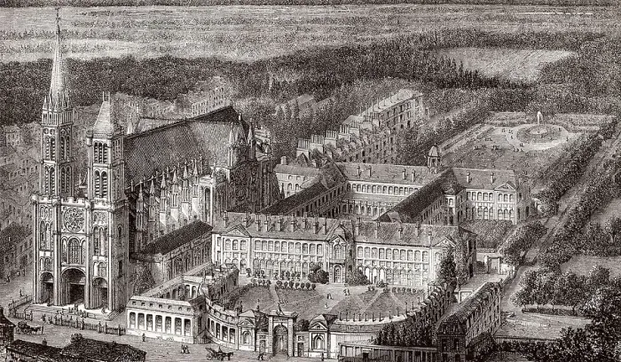 Framed Print : Maison d'education, Nebengebaeude von Saint-Denis