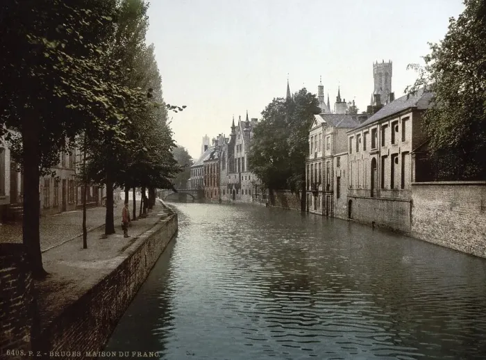 Framed Print : Maison du France, Bruges, Belgium
