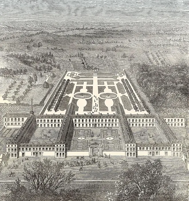 Framed Print : The Maison Royale de Saint-Louis in 1684 Framed Print : The Maison Royale de Saint-Louis in 1684