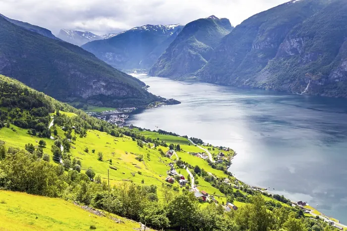 Framed Print : Majestic huge and picturesque Aurlandsfjord Framed Print : Majestic huge and picturesque Aurlandsfjord