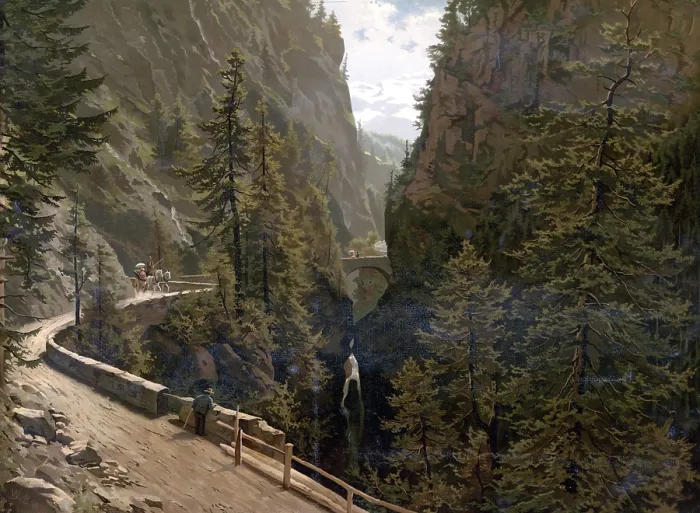 Framed Print : Via Mala, historically notorious section of trail