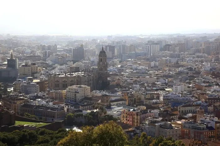 Framed Print : Malaga, view from Castillo de Gibralfaro to the city Framed Print : Malaga, view from Castillo de Gibralfaro to the city