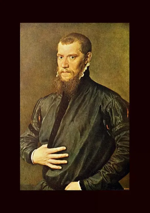 Framed Print : Male portrait, painted by Antonis Mor