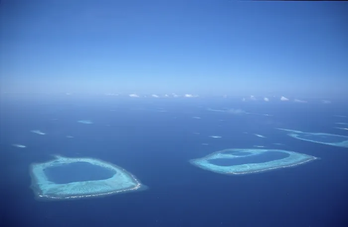 Framed Print : Maledivian Islands from the Air