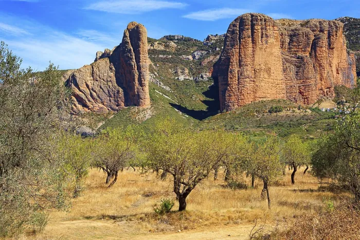 Framed Print : The Mallets of Riglos is a conglomerate of rock formations