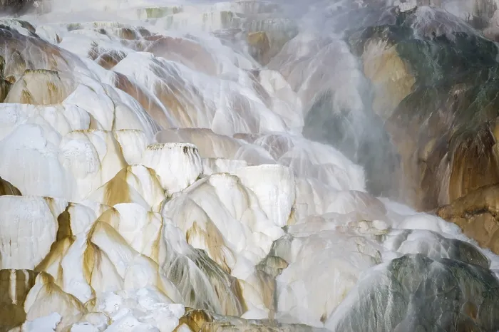Framed Print : Mammoth Hot Springs... Yellowstone National Park