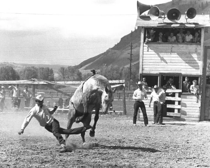 Framed Print : Man on horse during rodeo, England, Great Britain