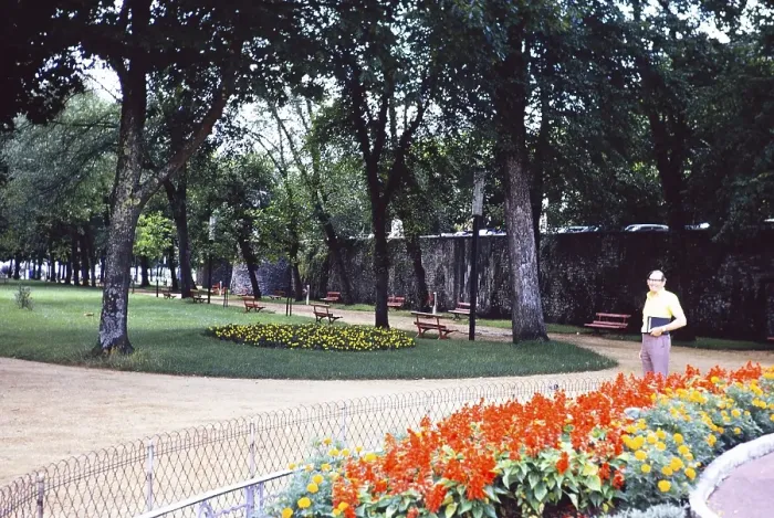 Framed Print : Man posing in a flower garden in Saint Paul les Dax, Landes, France 1973 Framed Print : Man posing in a flower garden in Saint Paul les Dax, Landes, France 1973