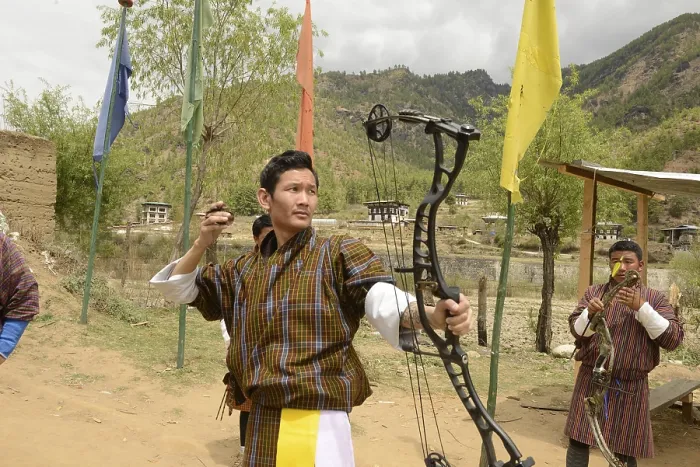 Framed Print : Man practicing national sport of archery Framed Print : Man practicing national sport of archery