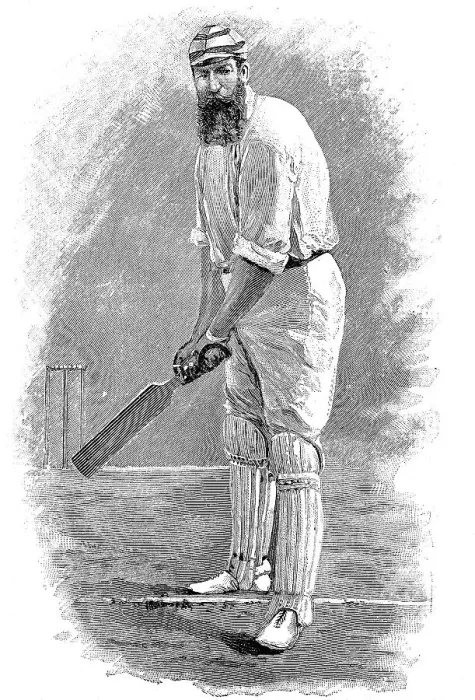 Framed Print : Man at the stroke, English cricket player Framed Print : Man at the stroke, English cricket player