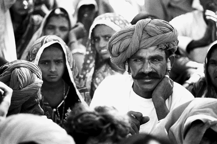 Framed Print : Man in turban Pushkar Fair Rajasthan India Asia 1976