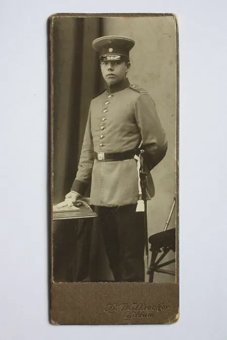 Framed Print : Man in uniform c. 1890, visiting format Framed Print : Man in uniform c. 1890, visiting format