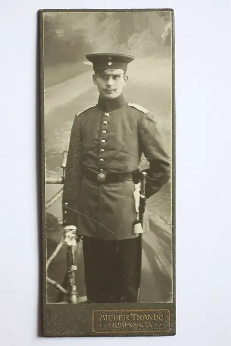 Framed Print : Man in uniform c. 1890, visiting format Framed Print : Man in uniform c. 1890, visiting format