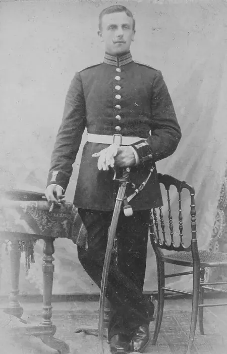 Framed Print : Man in uniform with sabre, 1890 Framed Print : Man in uniform with sabre, 1890