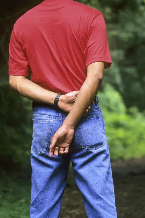 Framed Print : Man wearing T-shirt and jeans