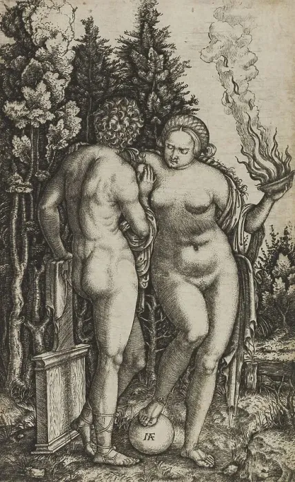 Framed Print : The Man and the Woman with the Bowls of Fire Framed Print : The Man and the Woman with the Bowls of Fire
