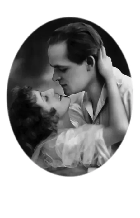 Framed Print : Man and woman kissing in a tender embrace