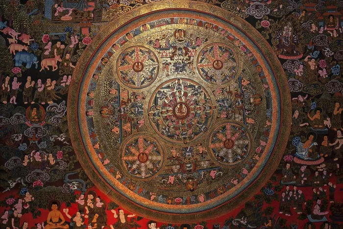 Framed Print : Mandala image, Bhakatapur, Nepal, Asia Framed Print : Mandala image, Bhakatapur, Nepal, Asia