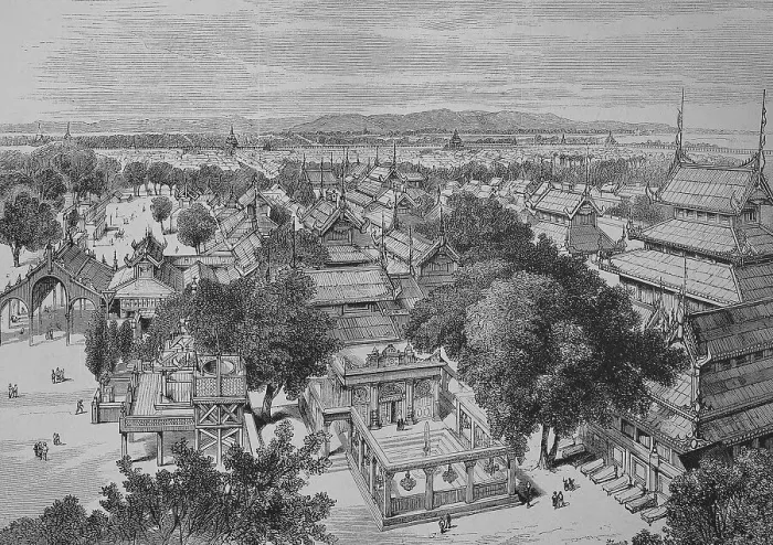 Framed Print : Mandalay in Burma, the western part