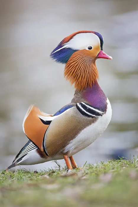 Framed Print : Mandarin Duck (Aix galericulata) male