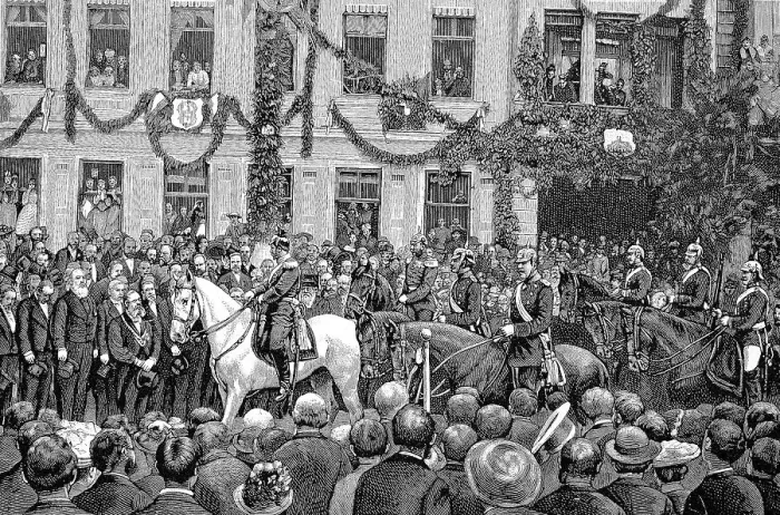 Framed Print : Manoeuvre, Kaiser Wilhelm II Comes to the Town of Muehlhausen Framed Print : Manoeuvre, Kaiser Wilhelm II Comes to the Town of Muehlhausen