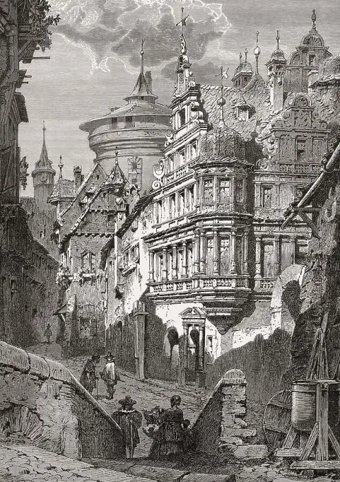 Framed Print : Mansion of patrician family, Nuremberg