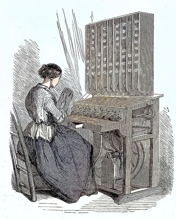 Framed Print : Manufacture of silk fabrics, Cannetiere