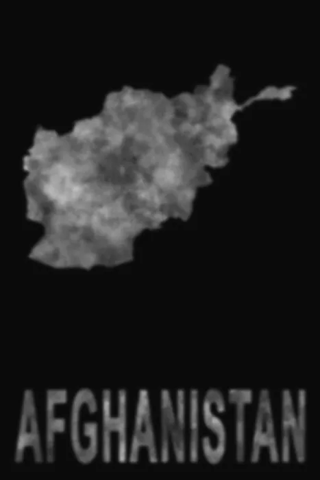 Framed Print : Map of Afghanistan made of smoke