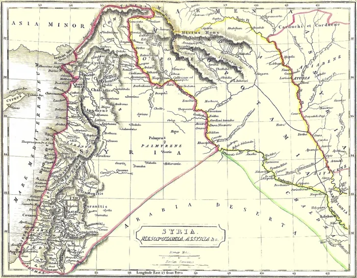 Framed Print : Map of ancient Syria published in 1900 Framed Print : Map of ancient Syria published in 1900