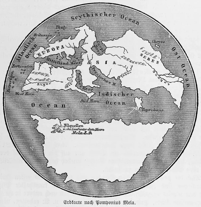 Framed Print : Map of the Earth (43-44 AD) after the Roman geographer and cosmographer Pomponius Mela Framed Print : Map of the Earth (43-44 AD) after the Roman geographer and cosmographer Pomponius Mela