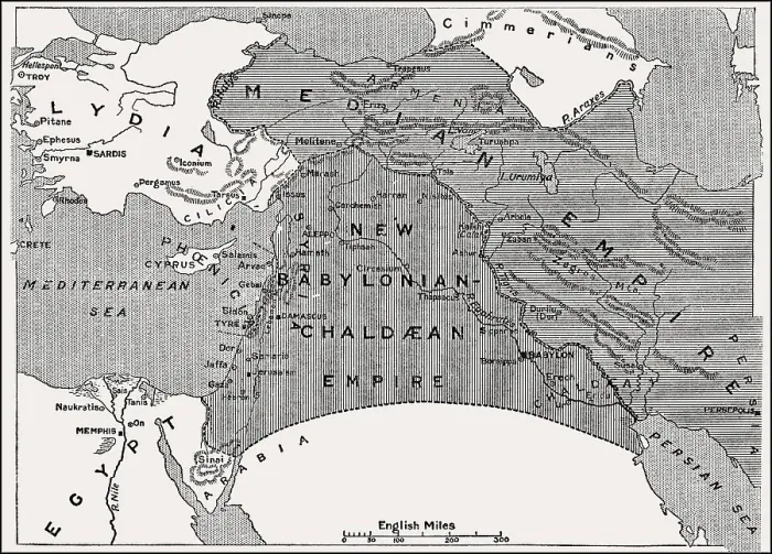 Framed Print : Map of the Empires after the fall of Assyria