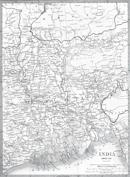 Framed Print : A map of India sheet VIII, Calcutta Kolkata, West Bengal, India, Asia Framed Print : A map of India sheet VIII, Calcutta Kolkata, West Bengal, India, Asia