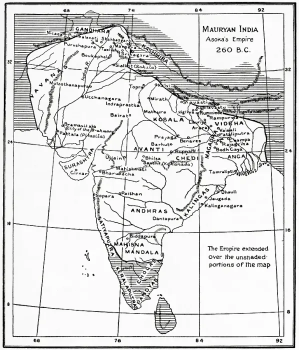 Framed Print : Map of Mauryan India Framed Print : Map of Mauryan India