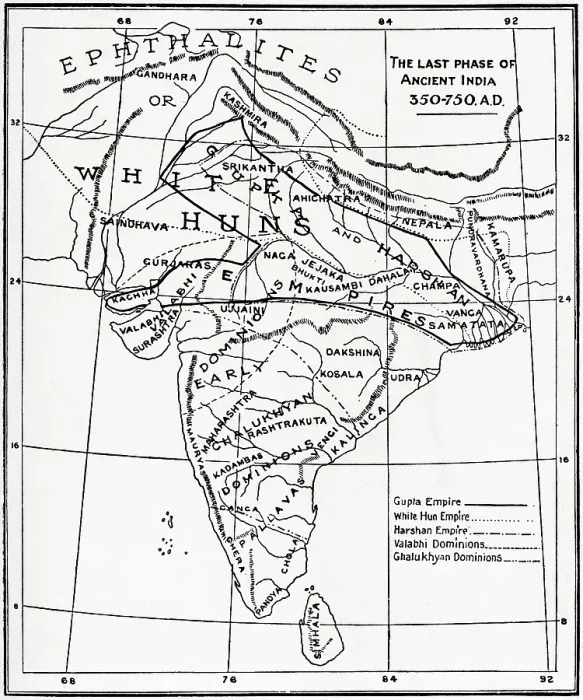 Framed Print : Map of the last phase of Ancient India, 350, 750 AD Framed Print : Map of the last phase of Ancient India, 350, 750 AD