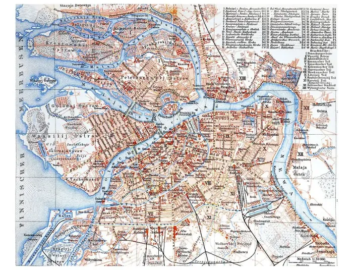 Framed Print : Map of St. Petersburg, historic image Framed Print : Map of St. Petersburg, historic image