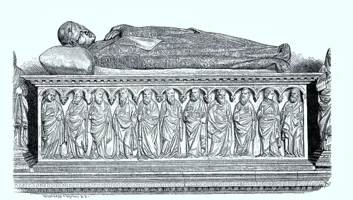 Framed Print : The marble sarcophagus from the VII century Framed Print : The marble sarcophagus from the VII century
