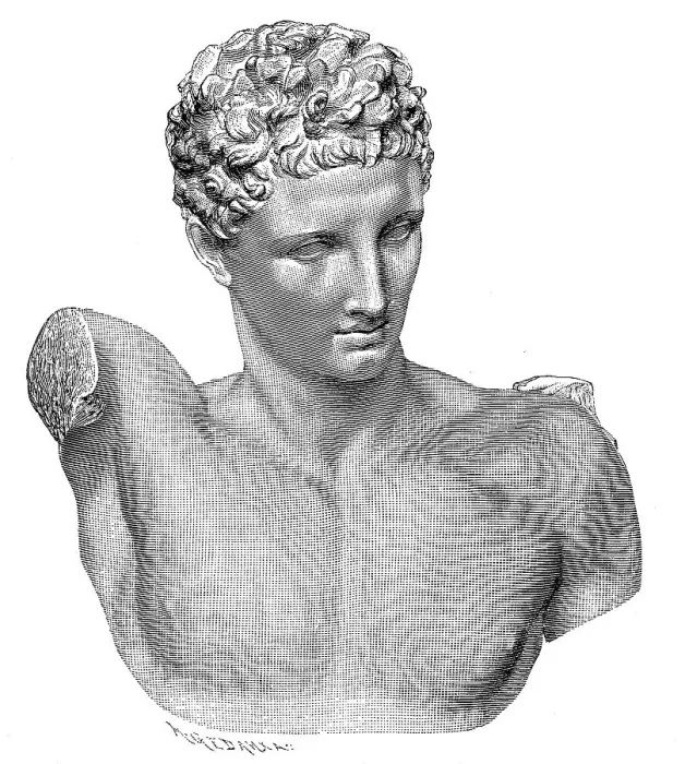 Framed Print : Marble statue of Hermese, Messenger of the gods