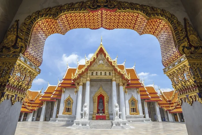 Framed Print : The Marble Temple or Wat Benchamabophit