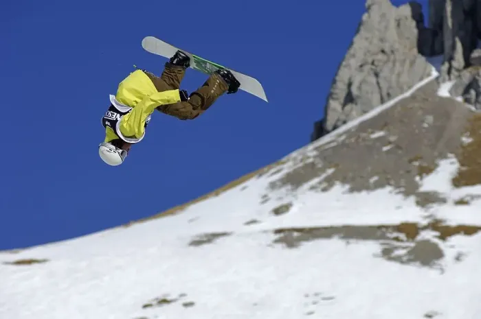 Framed Print : Marc-Andre Tarte, Snowboarder, Freestyle-champion