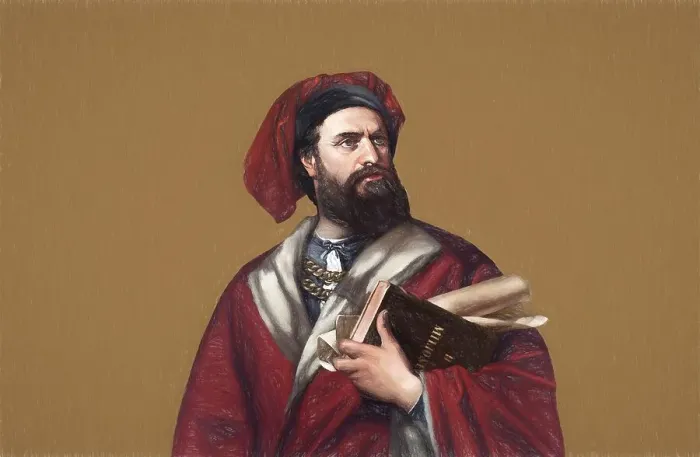 Framed Print : Marco Polo, c. 1254 -1324, an Italian merchant