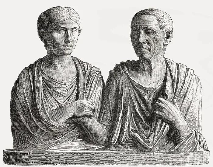 Framed Print : Marcus Porcius Cato Uticensis and his daughter Porcia Catonis Framed Print : Marcus Porcius Cato Uticensis and his daughter Porcia Catonis