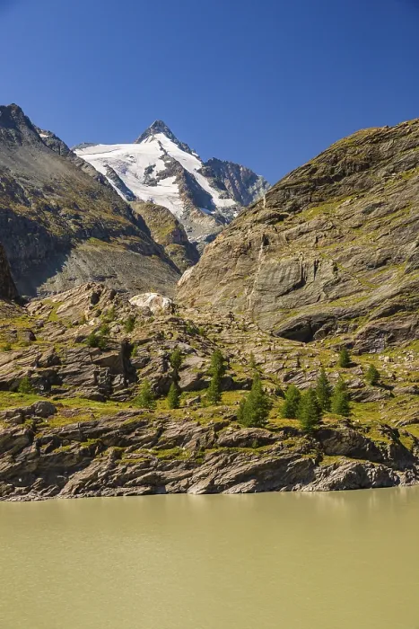 Framed Print : Margaritzen reservoir at the Pasterze glacier
